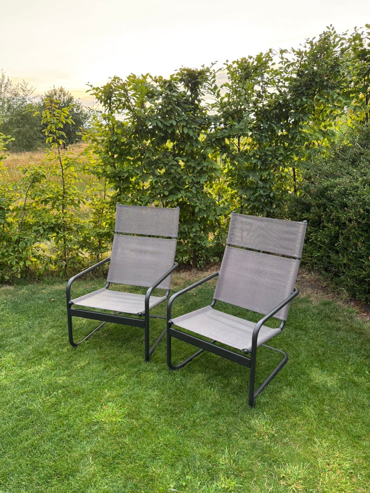 2 mooie grote IKEA HUSARÖ tuinstoelen, Ophalen, Gebruikt, Metaal