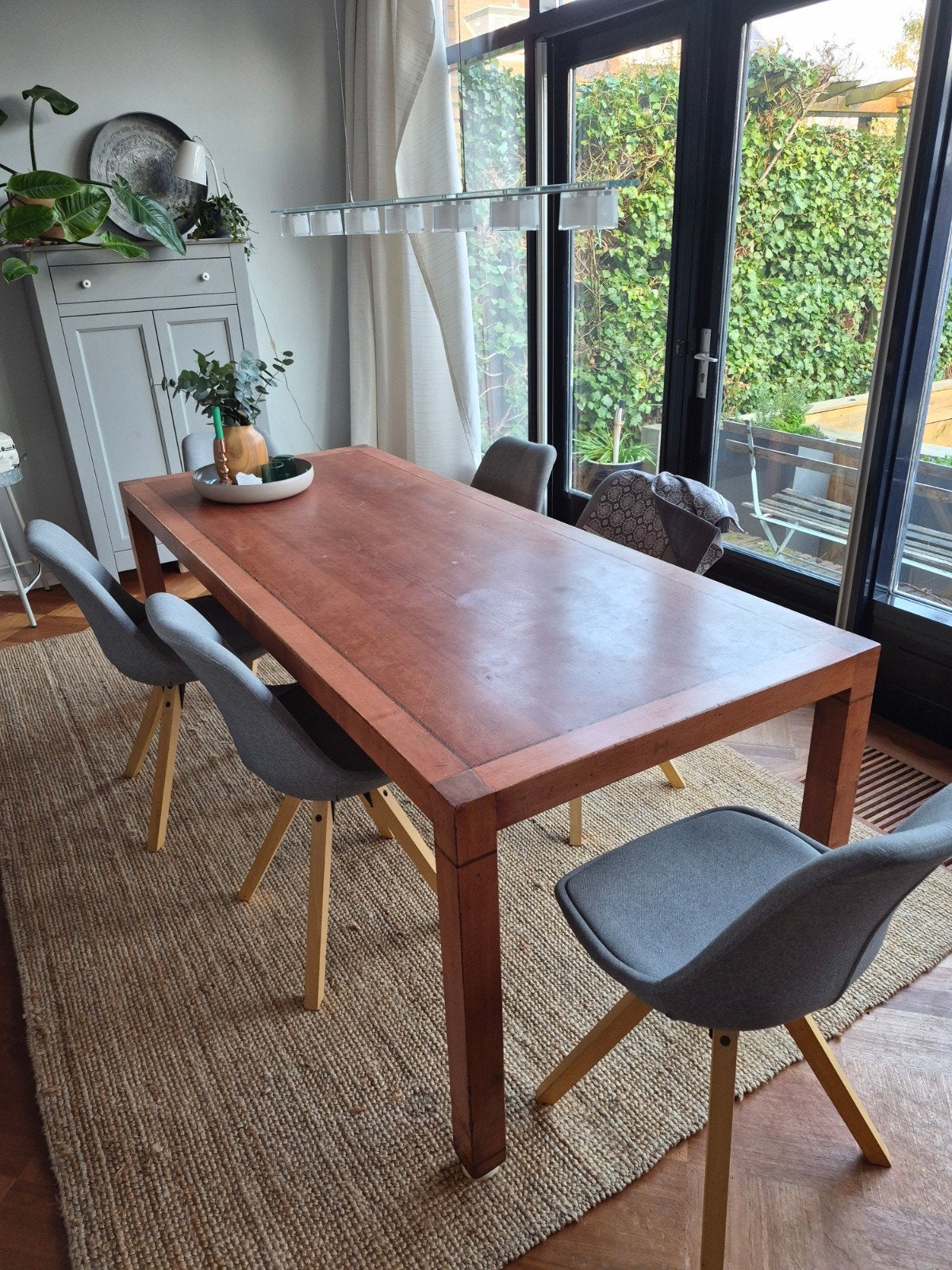 Eettafel kersenhout, Huis en Inrichting, Tafels | Eettafels, Ophalen, Gebruikt, 200 cm of meer, 50 tot 100 cm