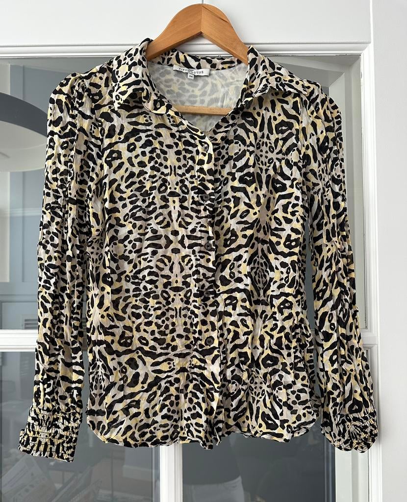 Nieuw blouse panterprint Fifth House maat 34, Ophalen of Verzenden, Nieuw, Maat 34 (XS) of kleiner, Geel