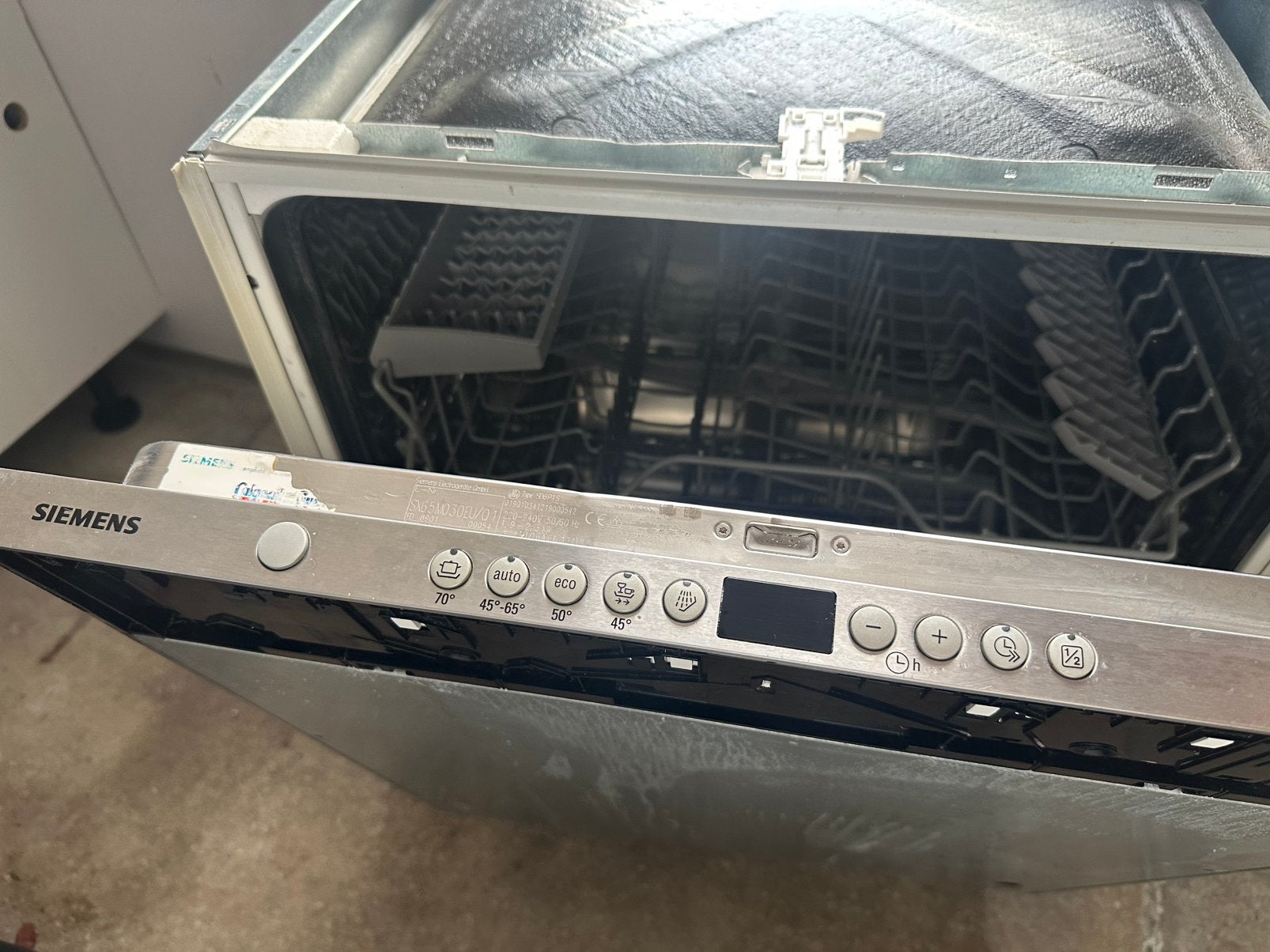 Siemens inbouw vaatwasser, Ophalen of Verzenden, Gebruikt, Inbouw, Minder dan 85 cm