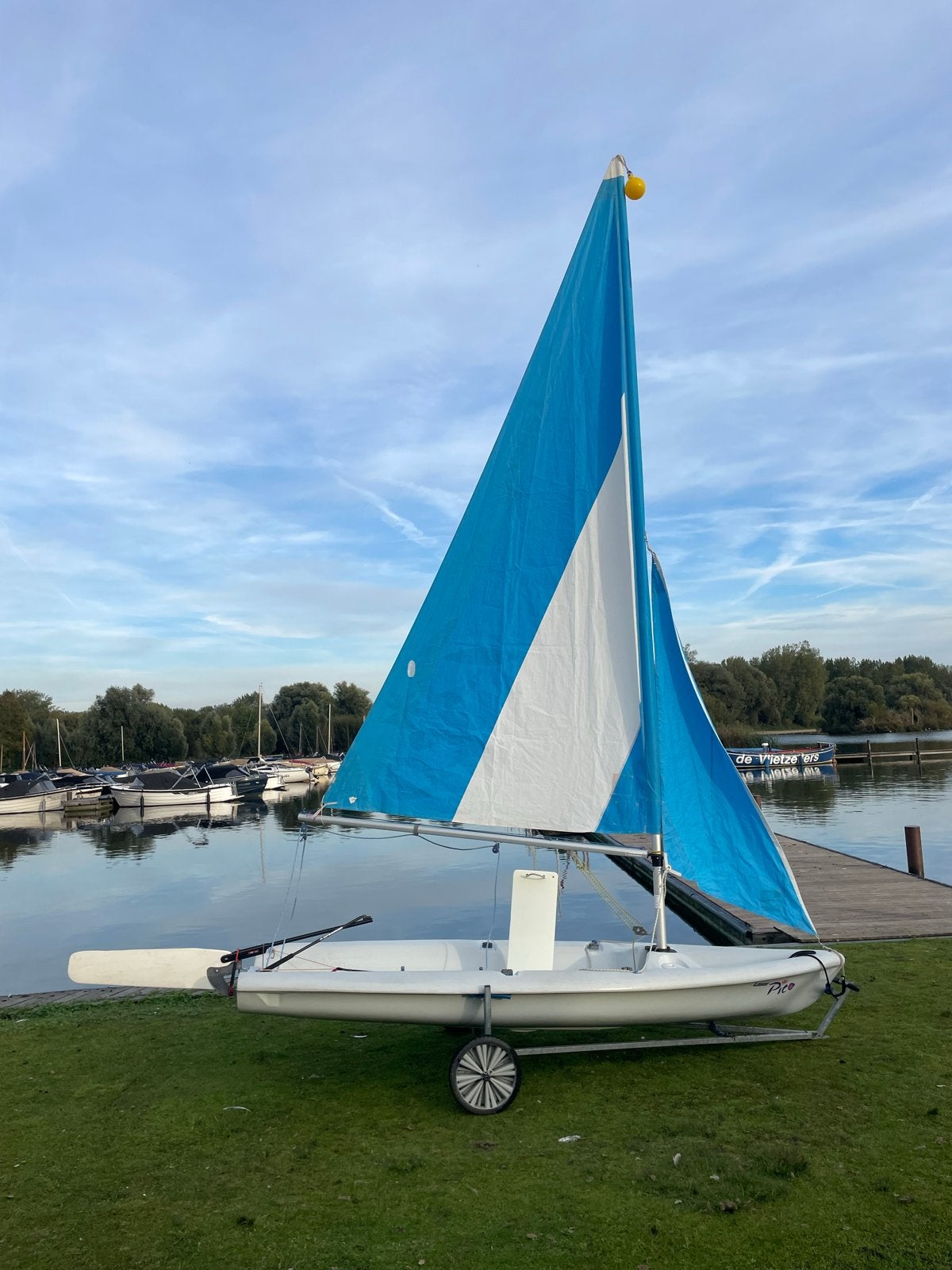 Laser Pico zeilboot met waltrailer, zeilklaar, Ophalen, Gebruikt, Minder dan 15 m², Overige typen