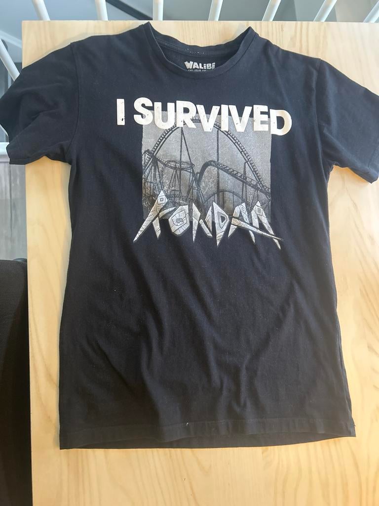T-shirt Kondaa Walibi Maat XS, Ophalen of Verzenden, Zo goed als nieuw, Maat 46 (S) of kleiner, Zwart