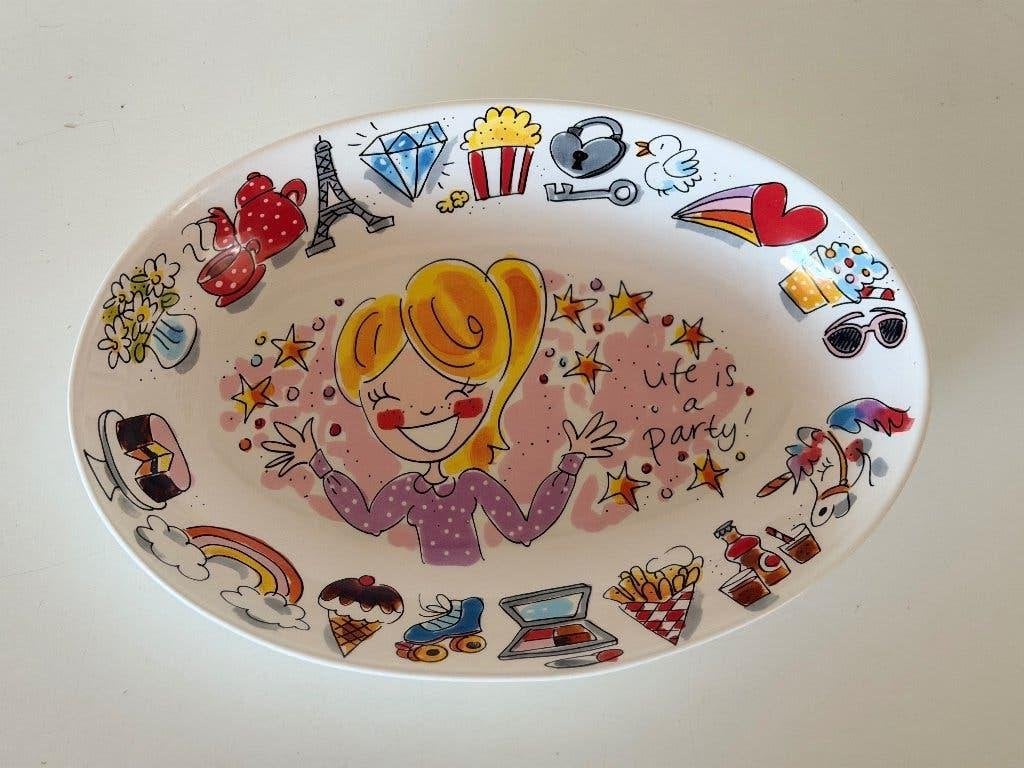 Blond Amsterdam schaal Life’s a party speciale jubileum ed., Keramiek, Nieuw, Ophalen of Verzenden, Schaal of Schalen