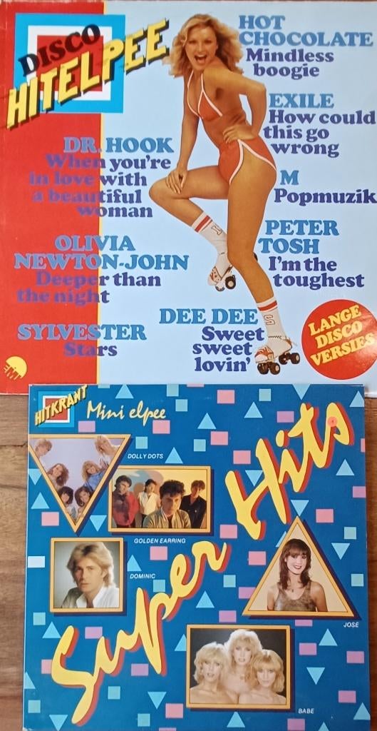 HITKRANT // Disco Hitelpee (1979) + Mini LP Super Hits(1982), Verzenden, Gebruikt, Overige formaten