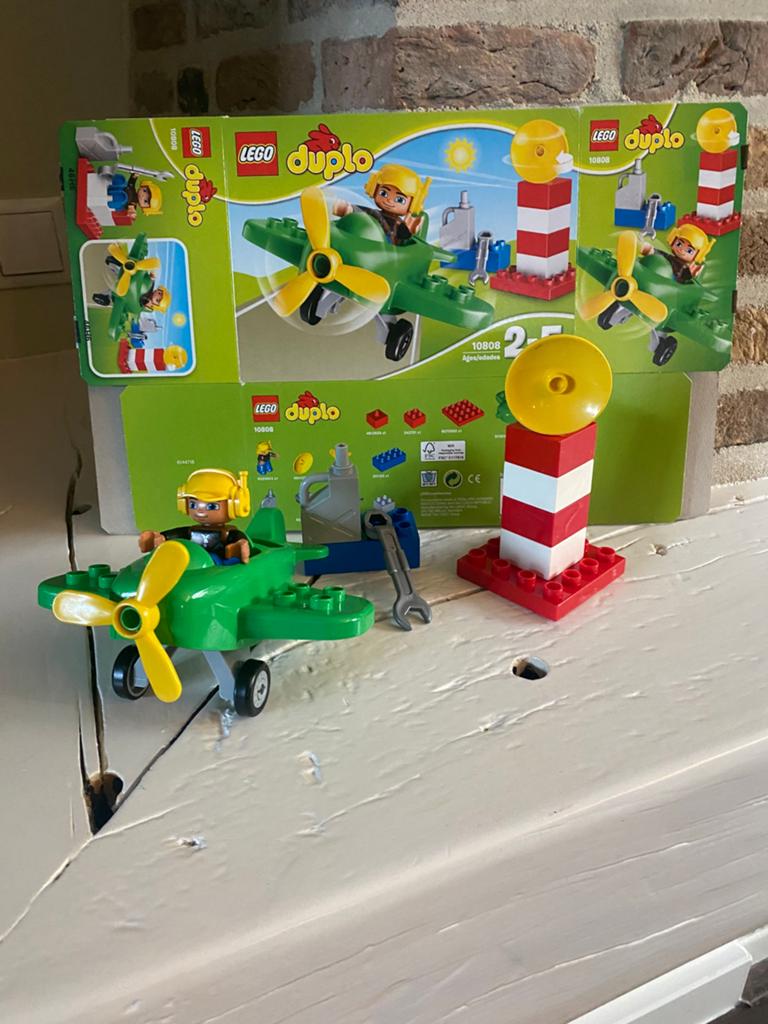 Lego Duplo Vliegtuig en Vuurtoren Set 10808, Gebruikt, Overige thema's, Ophalen of Verzenden, Compleet