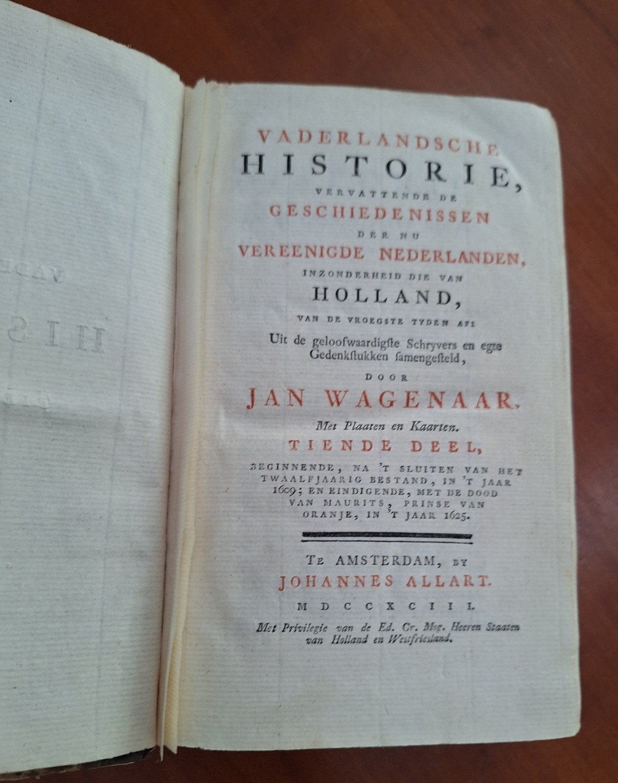 Vaderlandsche Historie Jan Wagenaar - Tiende Deel (1792), Gelezen, 15e en 16e eeuw, Jan Wagenaar, Ophalen of Verzenden