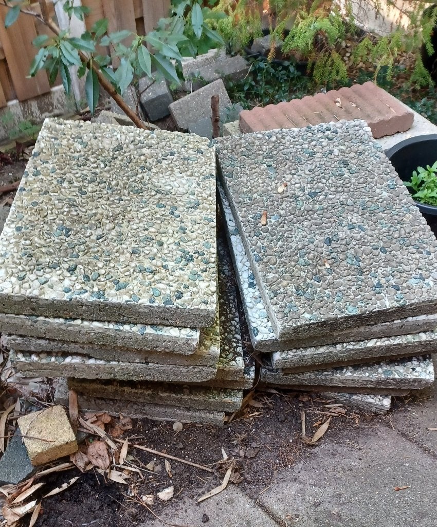 tuintegels, Tuin en Terras, Ophalen, Gebruikt, Beton, Gestraald