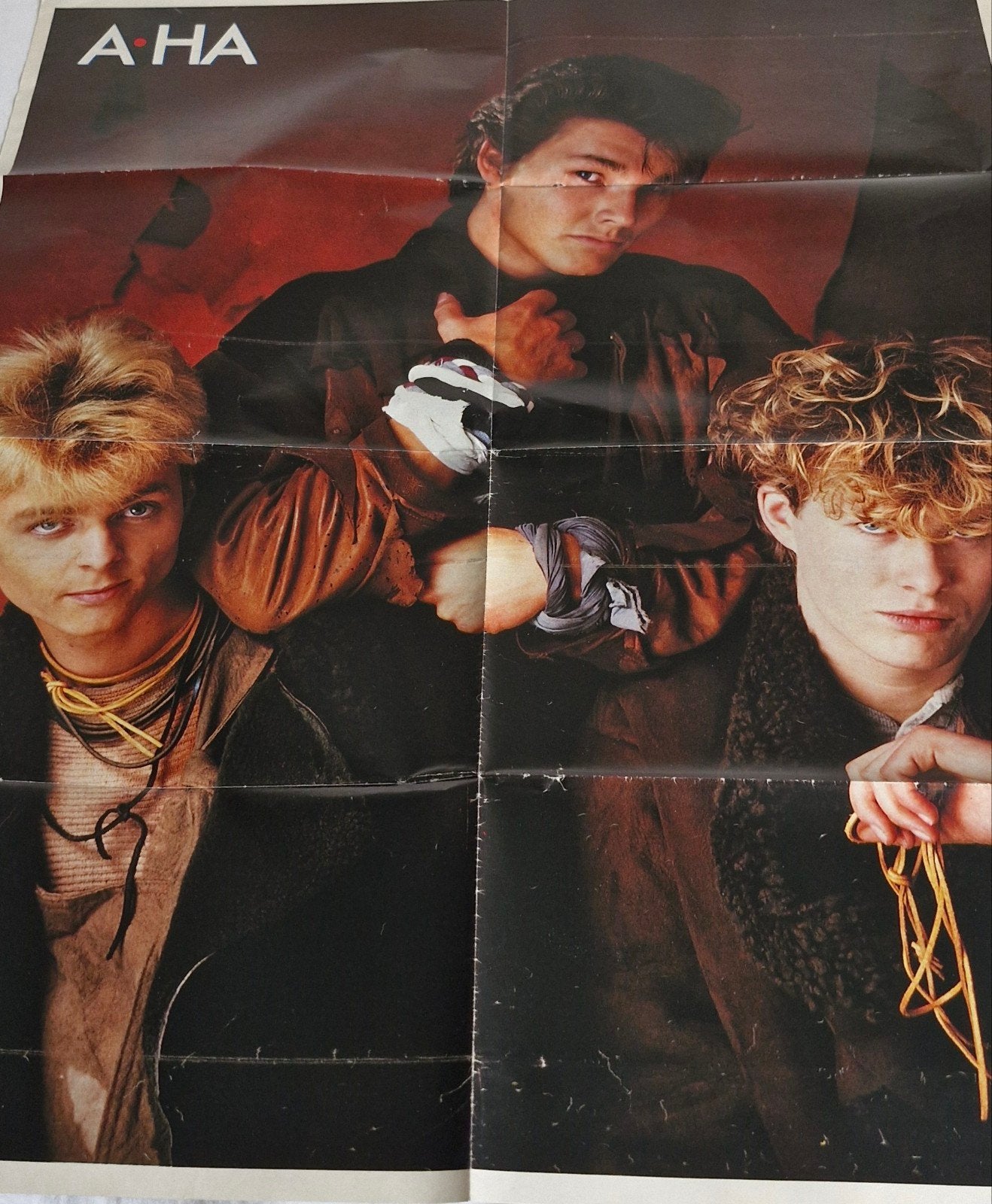 AHA / Iron Maiden dubbelzijdige poster, Verzamelen, Ophalen of Verzenden, A1 t/m A3, Muziek, Rechthoekig Staand