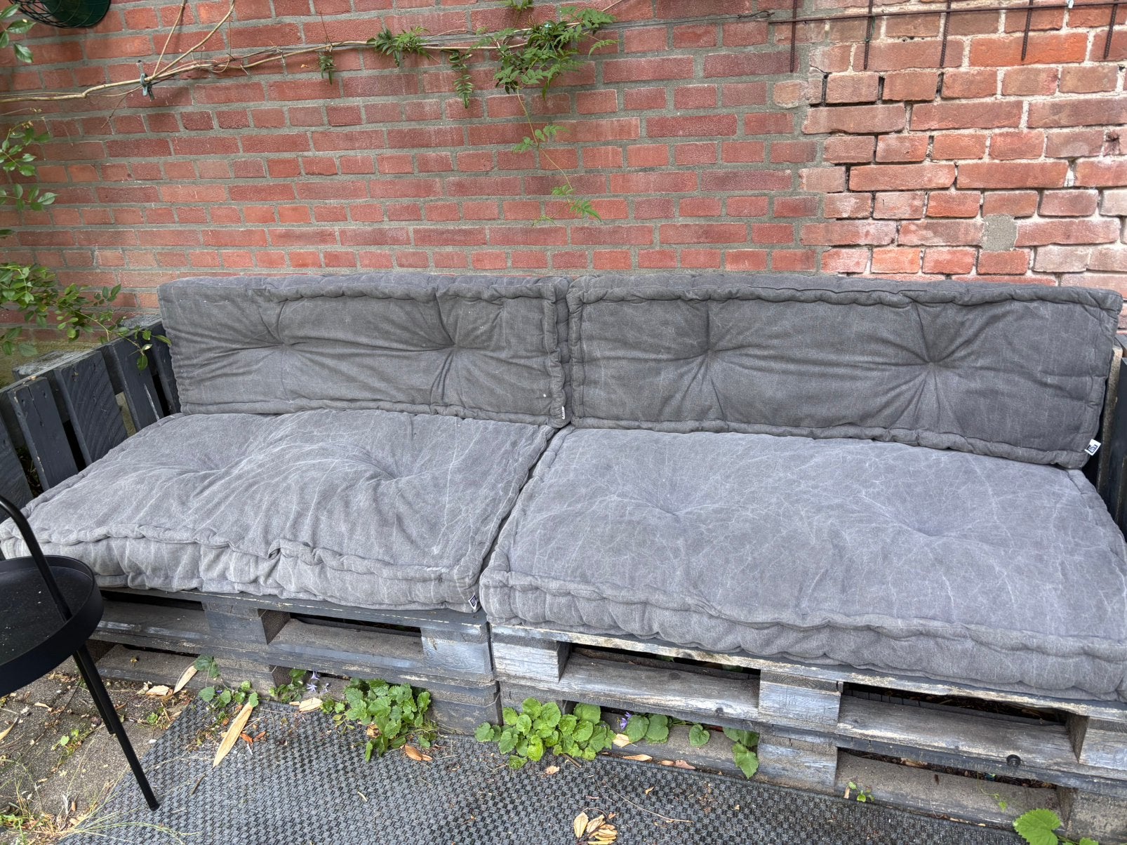 Pallet kussens antraciet grijs, Ophalen, Gebruikt, Overige materialen