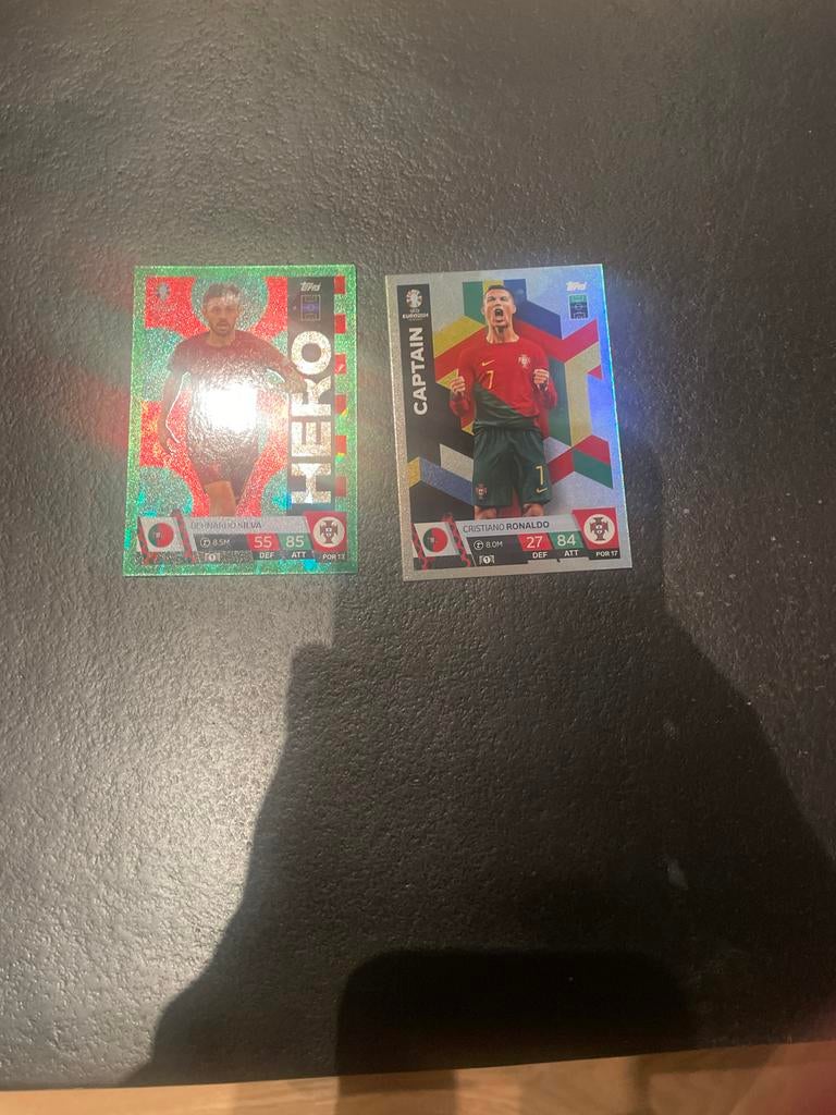 Topps Match Attax EURO 2024 Ronaldo & Silva kaarten, Ophalen of Verzenden, Nieuw, Buitenlandse clubs, Spelerskaart