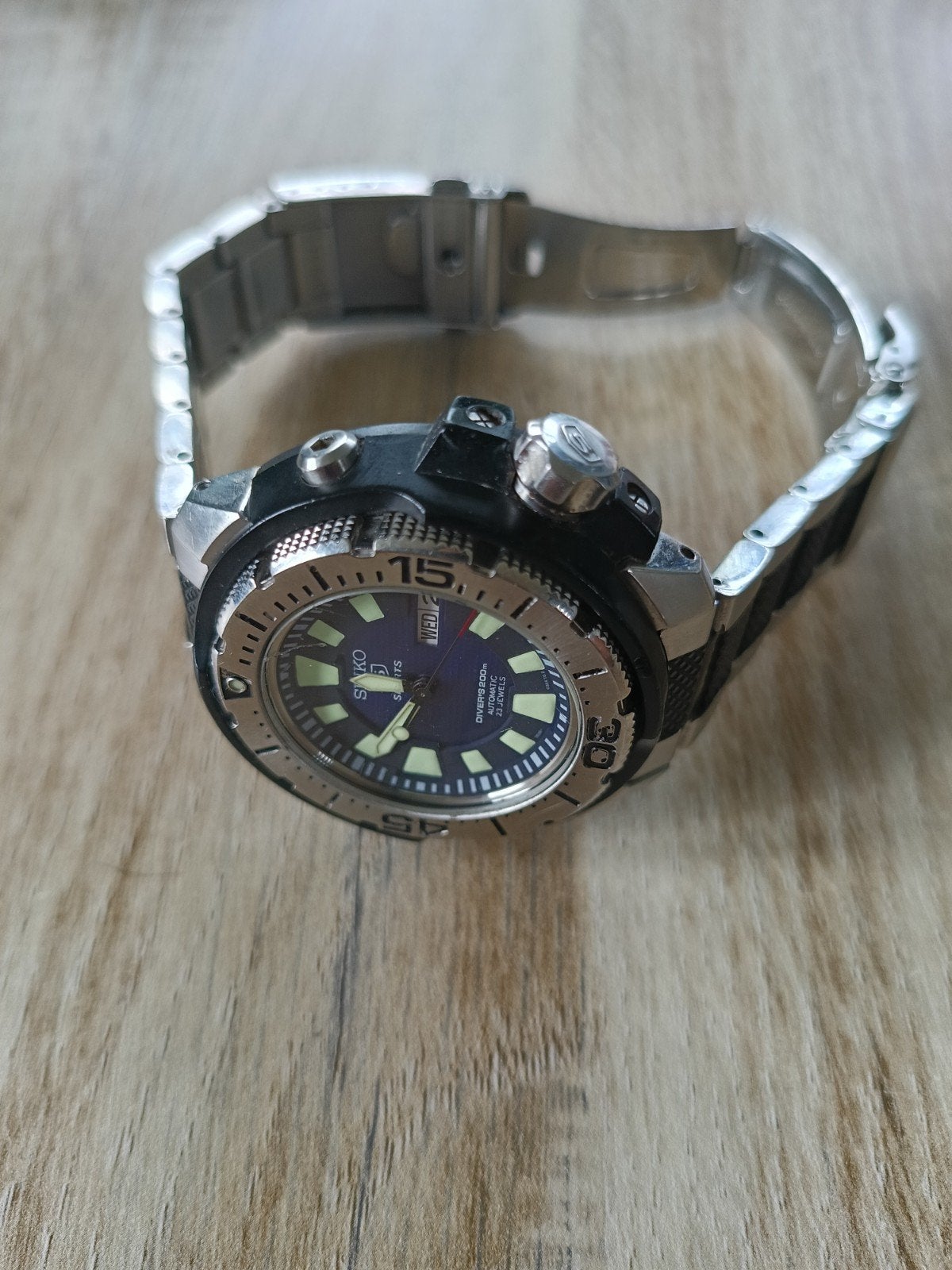 Seiko 5 Diver, Sieraden, Tassen en Uiterlijk, Horloges | Heren, Ophalen of Verzenden, Staal, Staal, Seiko