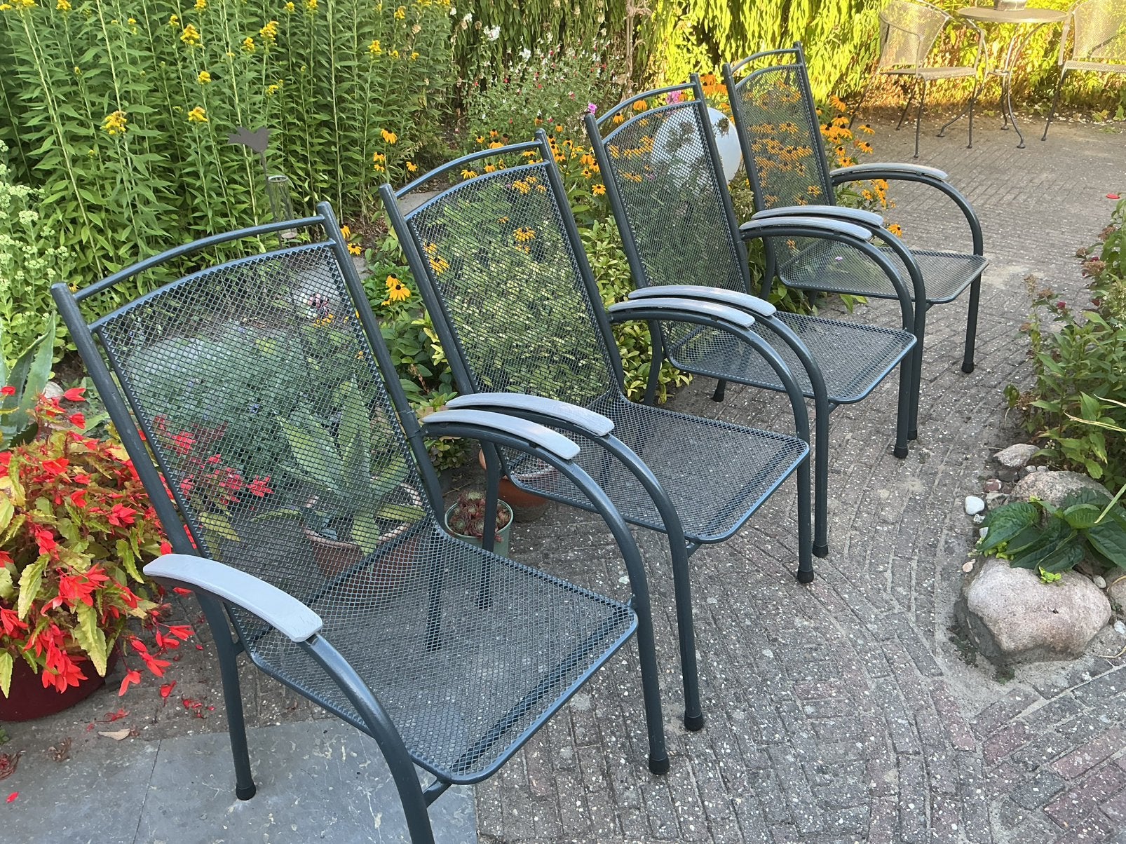 4 Fraaie Royal Garden ‘Primero’ tuinstoelen. Stapelbaar, Tuin en Terras, Tuinstoelen, Ophalen, Zo goed als nieuw, Metaal, Stapelbaar