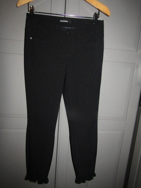 G762 Cambio mt 36 broek zwart model Lilian cropped roezels, Cambio, Verzenden, Zwart, Zo goed als nieuw