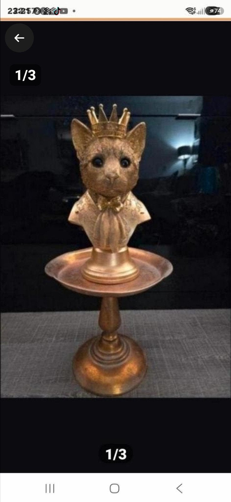 Prachtige bronzen buste van een kat, Verzamelen, Beelden en Beeldjes, Ophalen of Verzenden, Nieuw, Dier