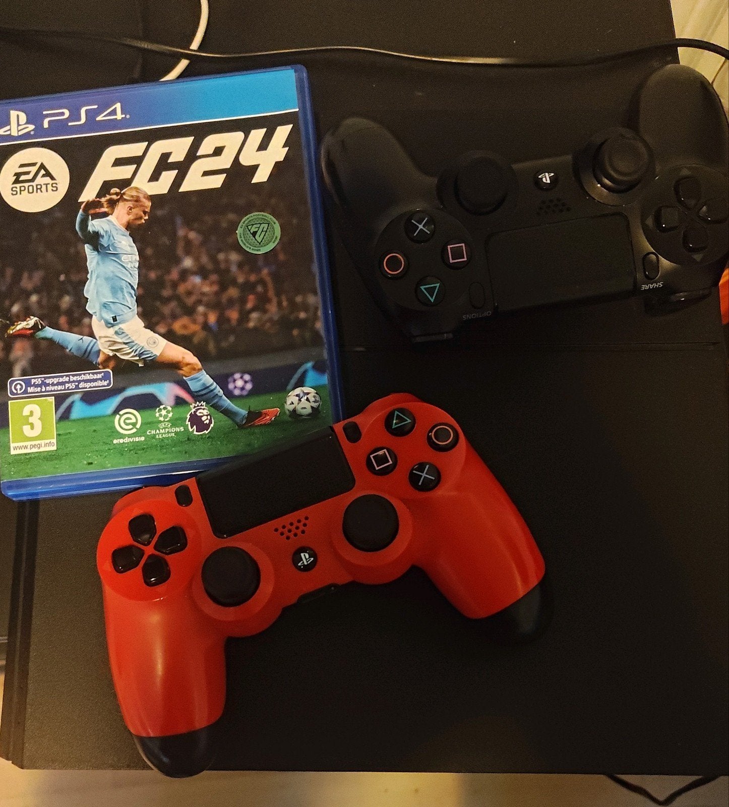 PS4 500GB + 2 controllers + GTA 5 & FC24, Spelcomputers en Games, Met 2 controllers, Ophalen of Verzenden, Original, 500 GB