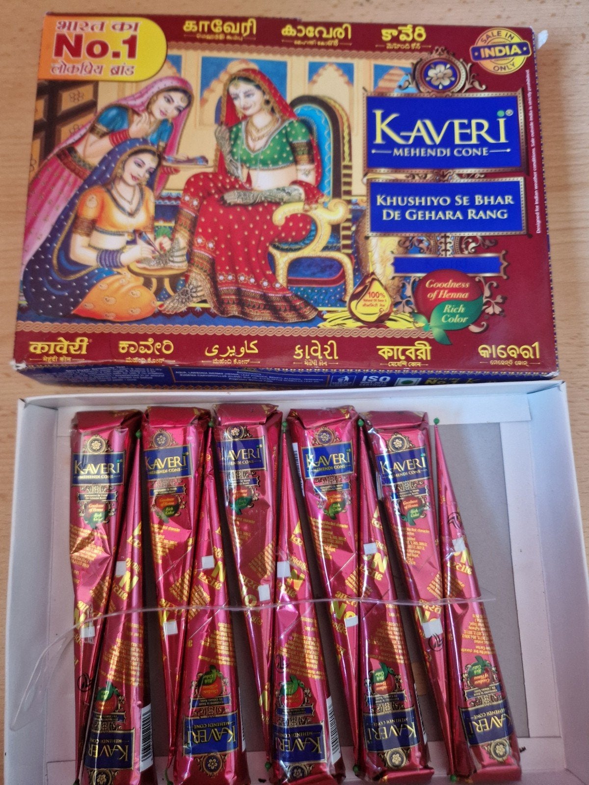 Kaveri Mehendi Cones 10 stuks vers, Ophalen of Verzenden, Nieuw, Overige typen