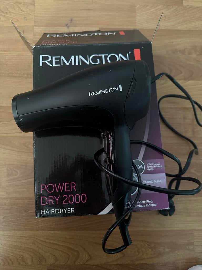 Remington Power Dry 2000 Föhn - 2000W, Keramisch Ionisch, Ophalen of Verzenden, Zo goed als nieuw, Haarverzorging