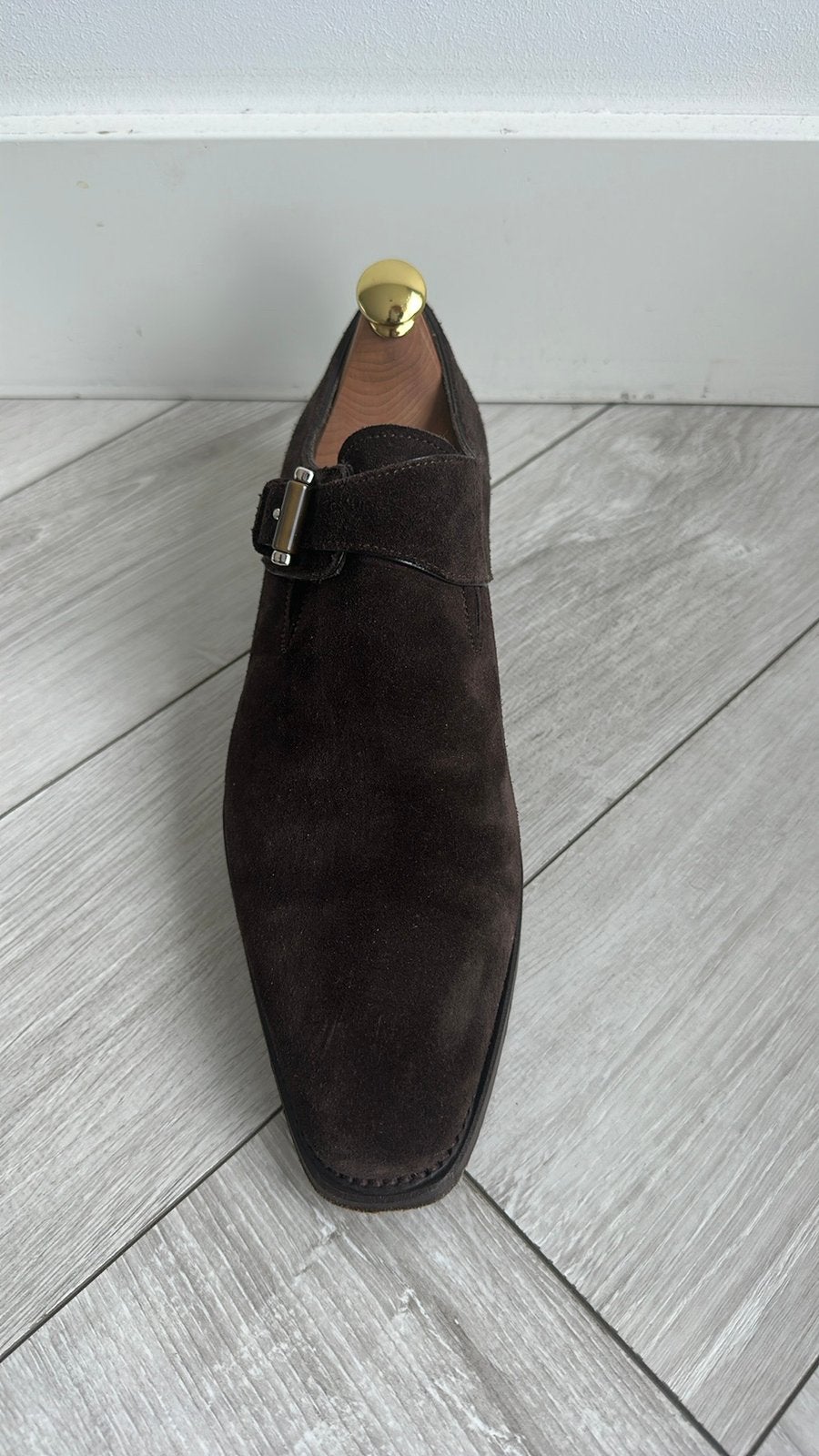 Foto 9 van SANTONI (Goodyear-constructie) Gesp Bruin Suede, maat 5 (UK)