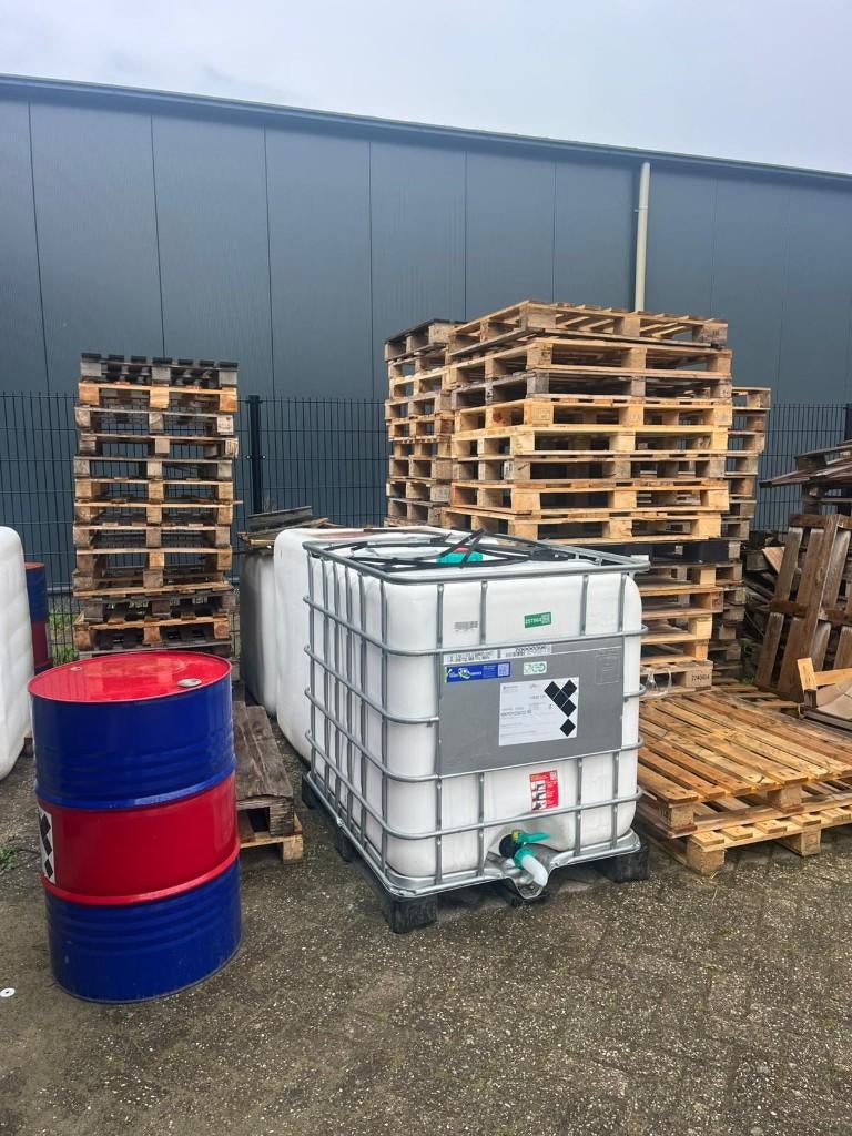 Pallets, IBC, Olievaten, Ophalen, Gebruikt