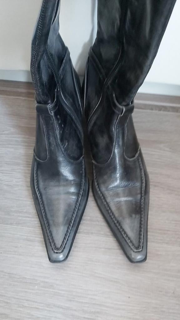 I.z.g.s. Grijze leren laarzen van Roberto d' Angelo, Kleding | Dames, Schoenen, Hoge laarzen, Roberto d' Angelo, Ophalen of Verzenden