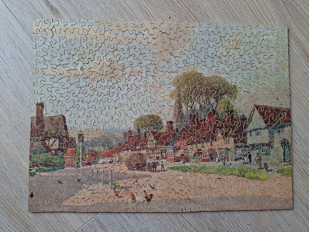 vintage houten puzzel rex vera   500 stukjes, Ophalen of Verzenden, Minder dan 500 stukjes, Gebruikt