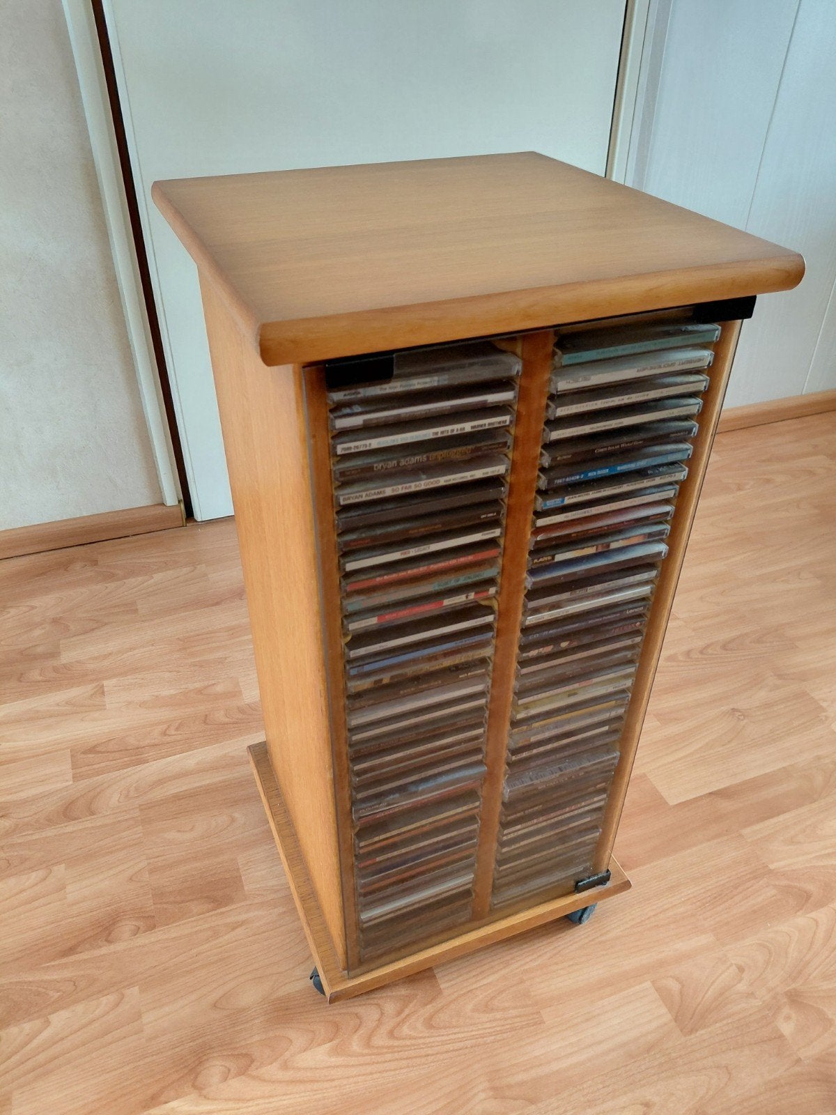 Blank eiken patiné CD rek - BEPERKT BESCHIKBAAR!, Ophalen, Gebruikt, 150 discs of meer, Cd's
