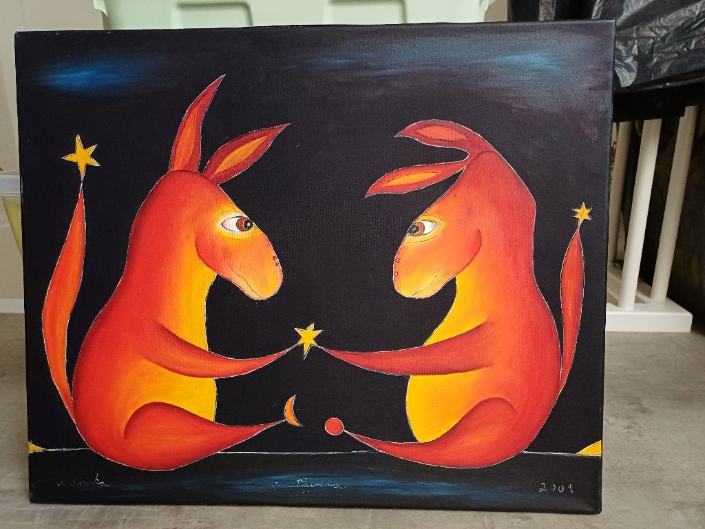 Schilderij "2 ezeltjes Kerst", Ophalen