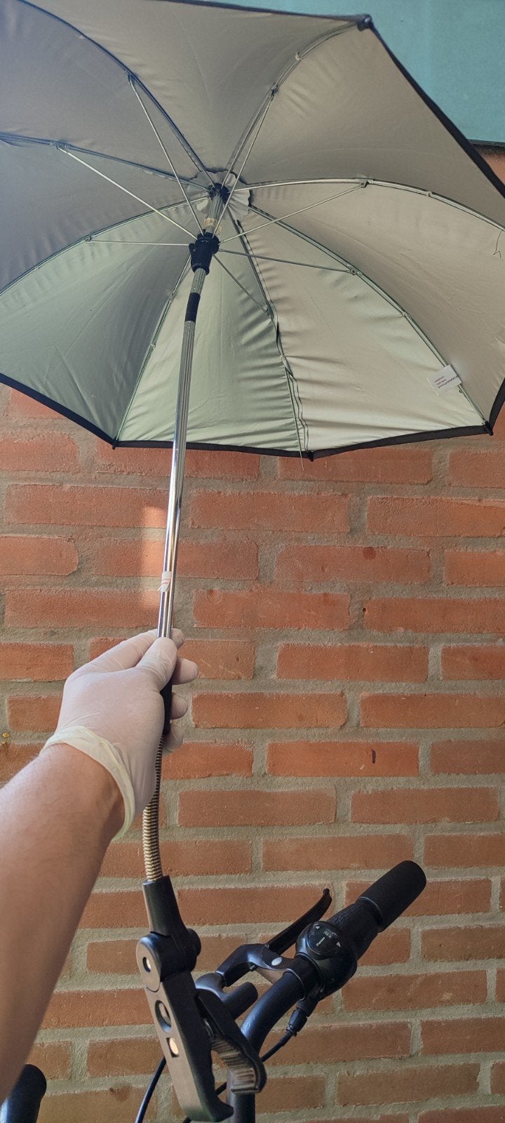 Fiets paraplu met houder - ideaal voor regenachtige dagen, Ophalen of Verzenden, Gebruikt, Onbekend