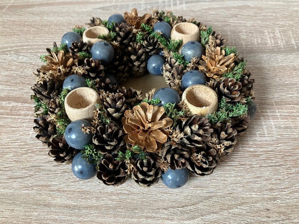 Decoratieve Krans voor 4 kaarsen , Overige materialen, Gebruikt, Overige kleuren, Ophalen of Verzenden