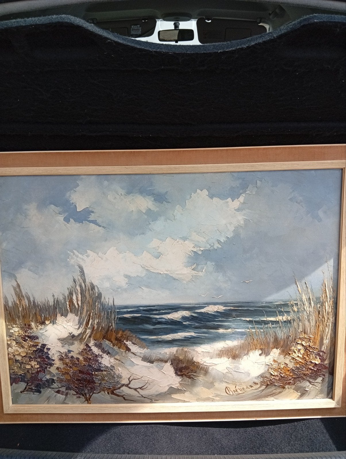 Schilderij: Maritiem Landschap met Duinen en Zee, Ophalen of Verzenden