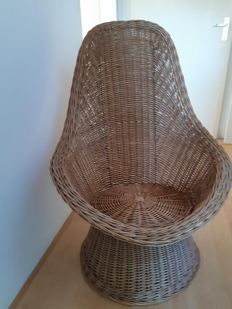 Rotan stoel, Ophalen, Gebruikt, Bruin, Riet of Rotan