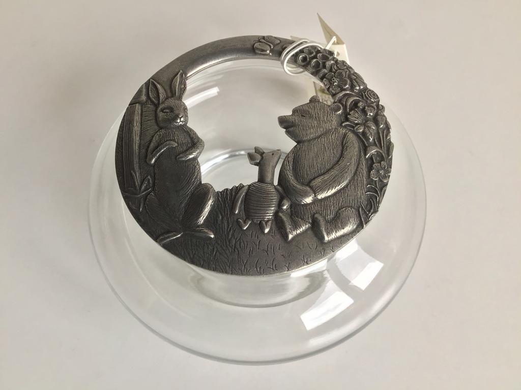 Danforth Pewter Winnie the Pooh Piglet Kanga glas tin schaal, Verzamelen, Disney, Nieuw, Servies, Winnie de Poeh of vrienden, Ophalen of Verzenden