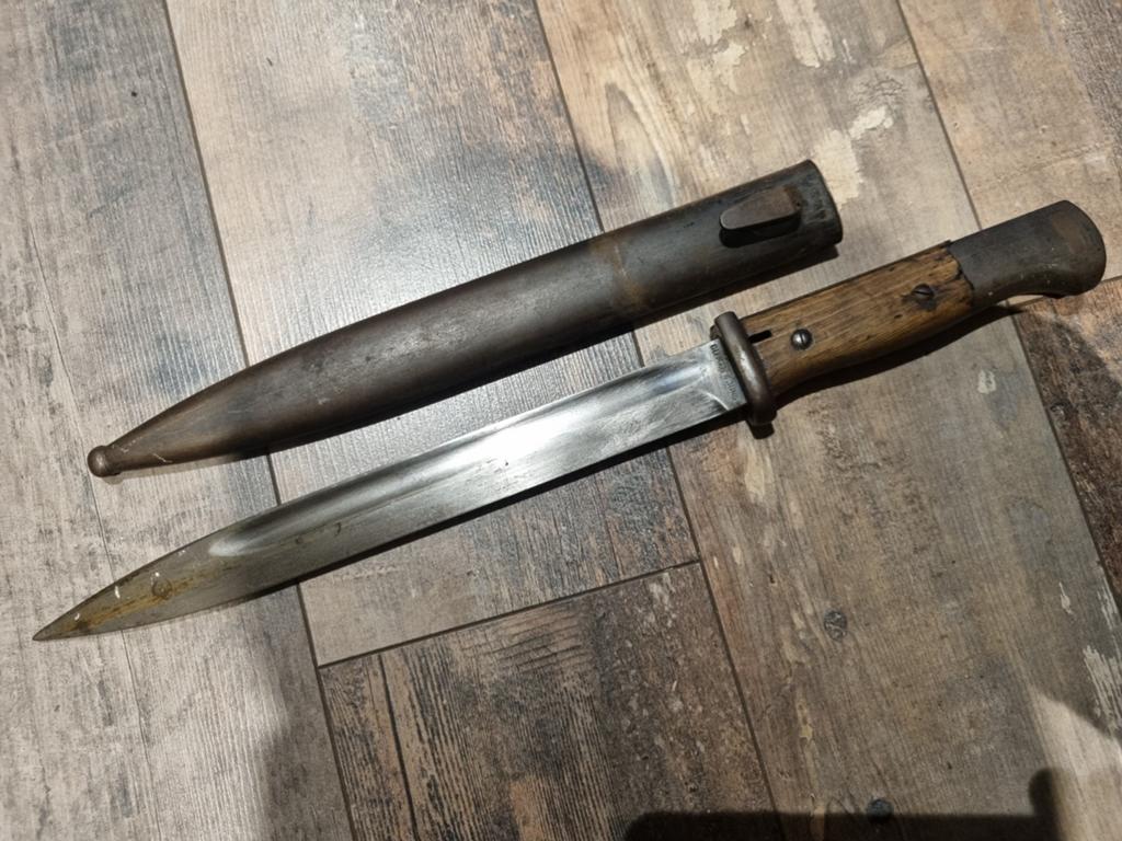 Duits WOII K98 bajonet, Ophalen of Verzenden, Duitsland, Mes of Dolk