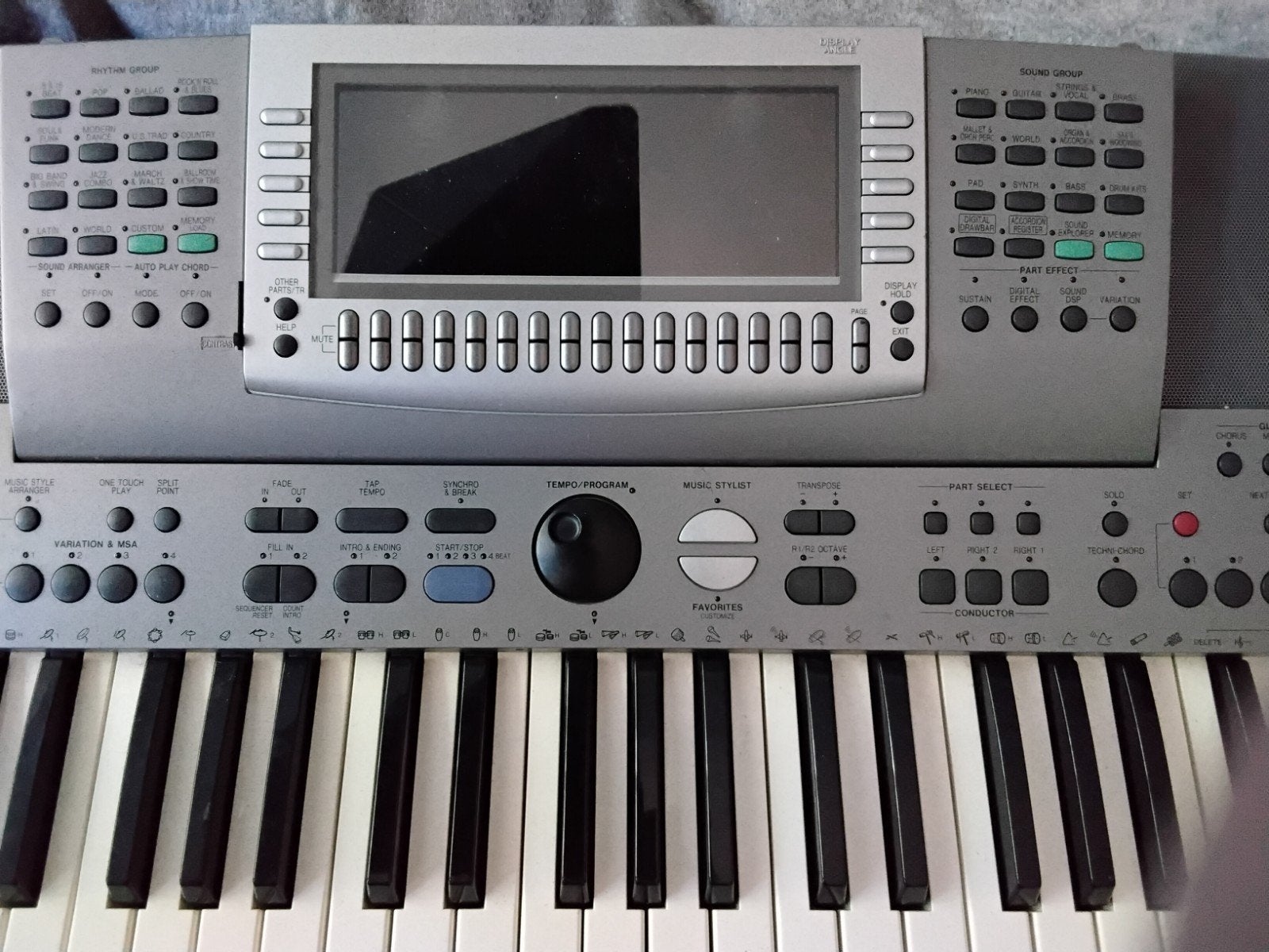 Technics Keyboard, zilvergrijs SX KN6000/6500., Ophalen, Gebruikt, 61 toetsen, Technics