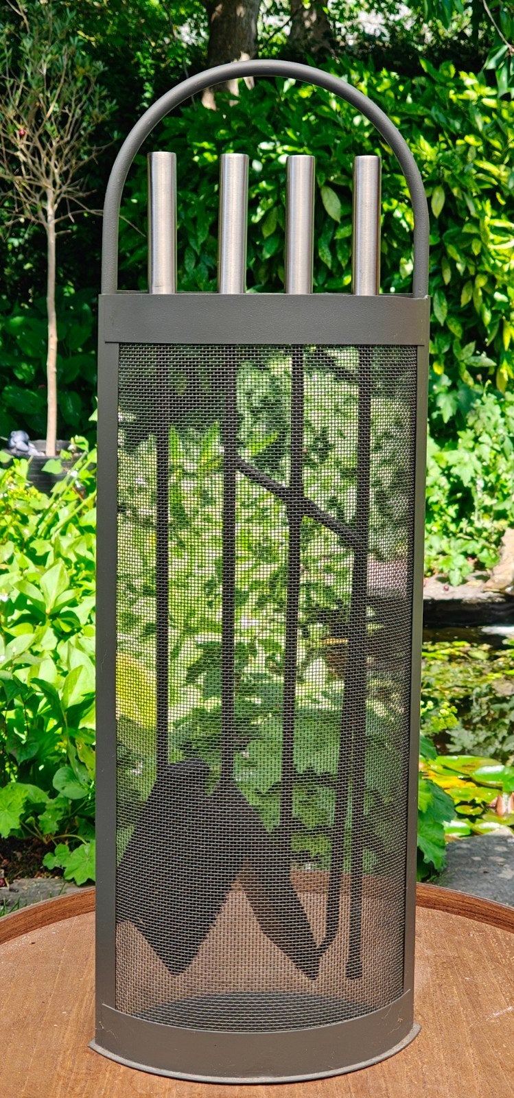 Haardstel met standaard en 4 accessoires, Ophalen of Verzenden