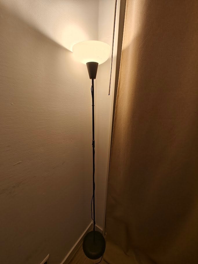 IKEA TÅGARP – floor uplighter, black/white – zonder lamp, Ophalen, Zo goed als nieuw