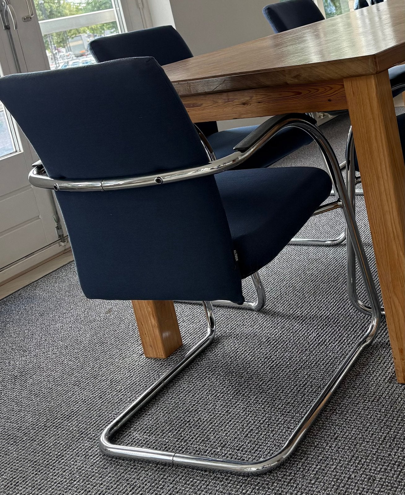 8 comfortabele stoelen Klöber, Ophalen, Gebruikt, Blauw, Modern