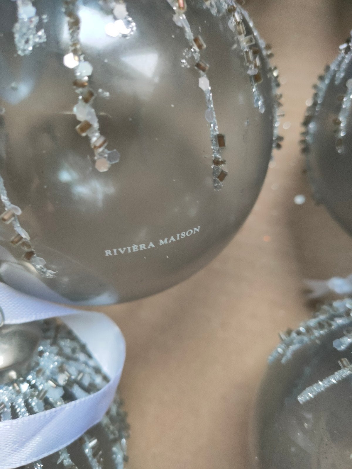 Riviera Maison kerstballen, Ophalen of Verzenden, Zo goed als nieuw