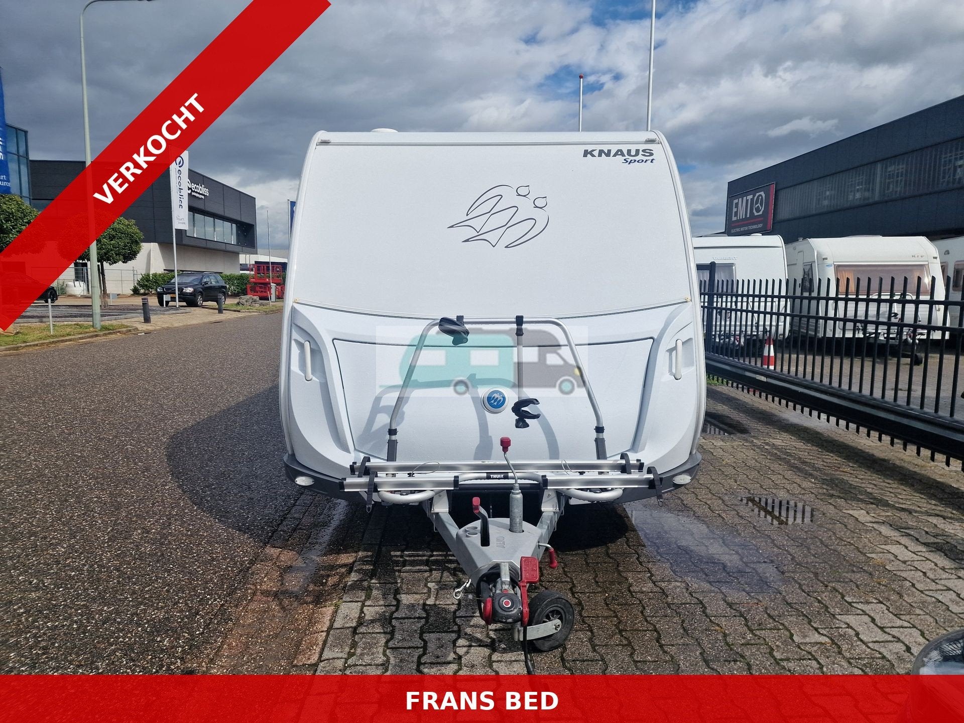Knaus sport 450 FU 2011 Mover, tent, fietsendrager, Caravans en Kamperen, Bedrijf, Knaus, Schokbreker, 8 meter en meer