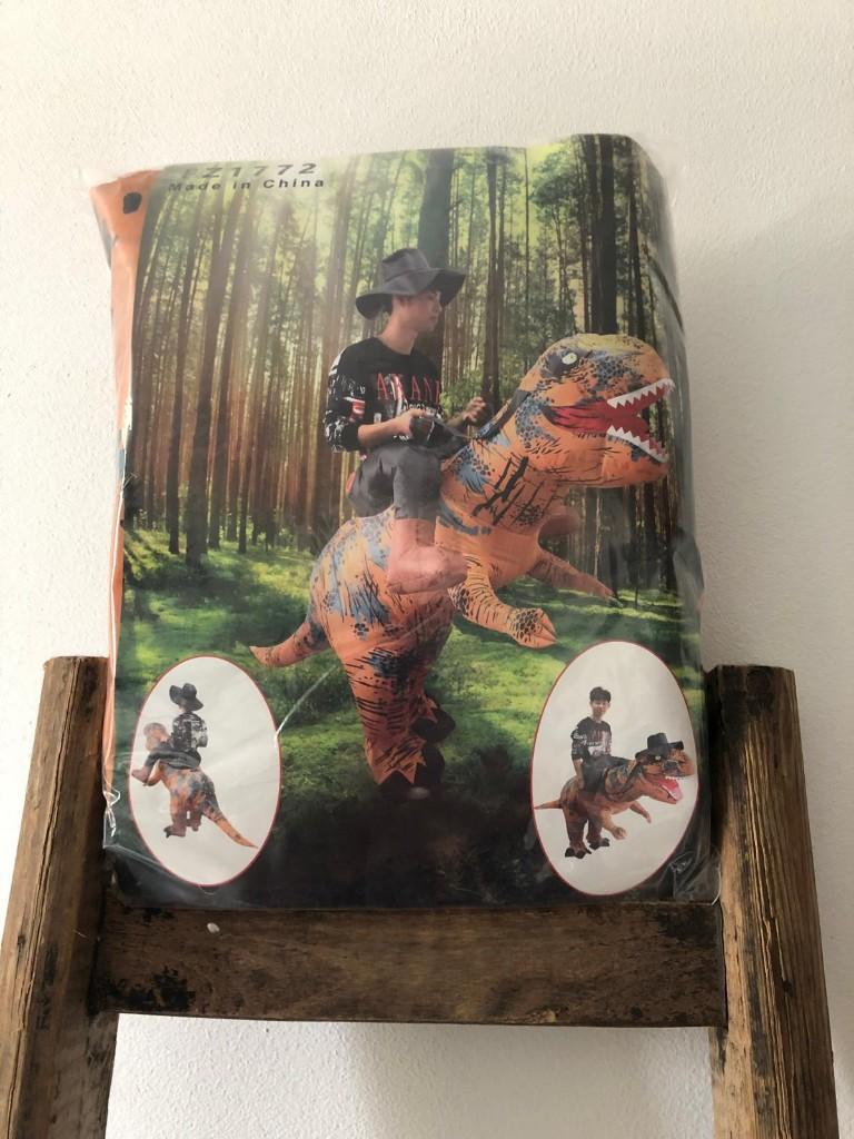 Opblaasbare Dino rijden Feestpak nieuw, Kleding | Heren, Carnavalskleding en Feestkleding, Carnaval, QCS, Nieuw, Overige maten