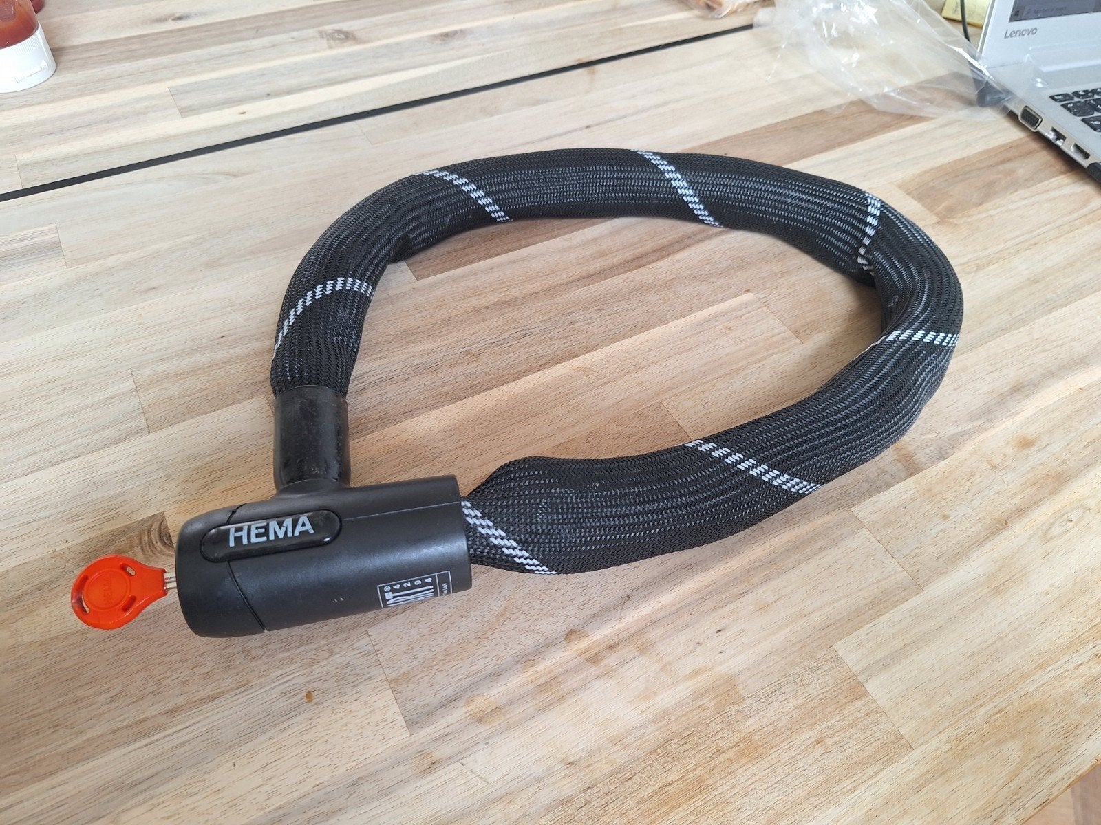 Kettingslot ART 2 sterren 90cm met 1 sleutel, Ophalen of Verzenden, Gebruikt, Kettingslot