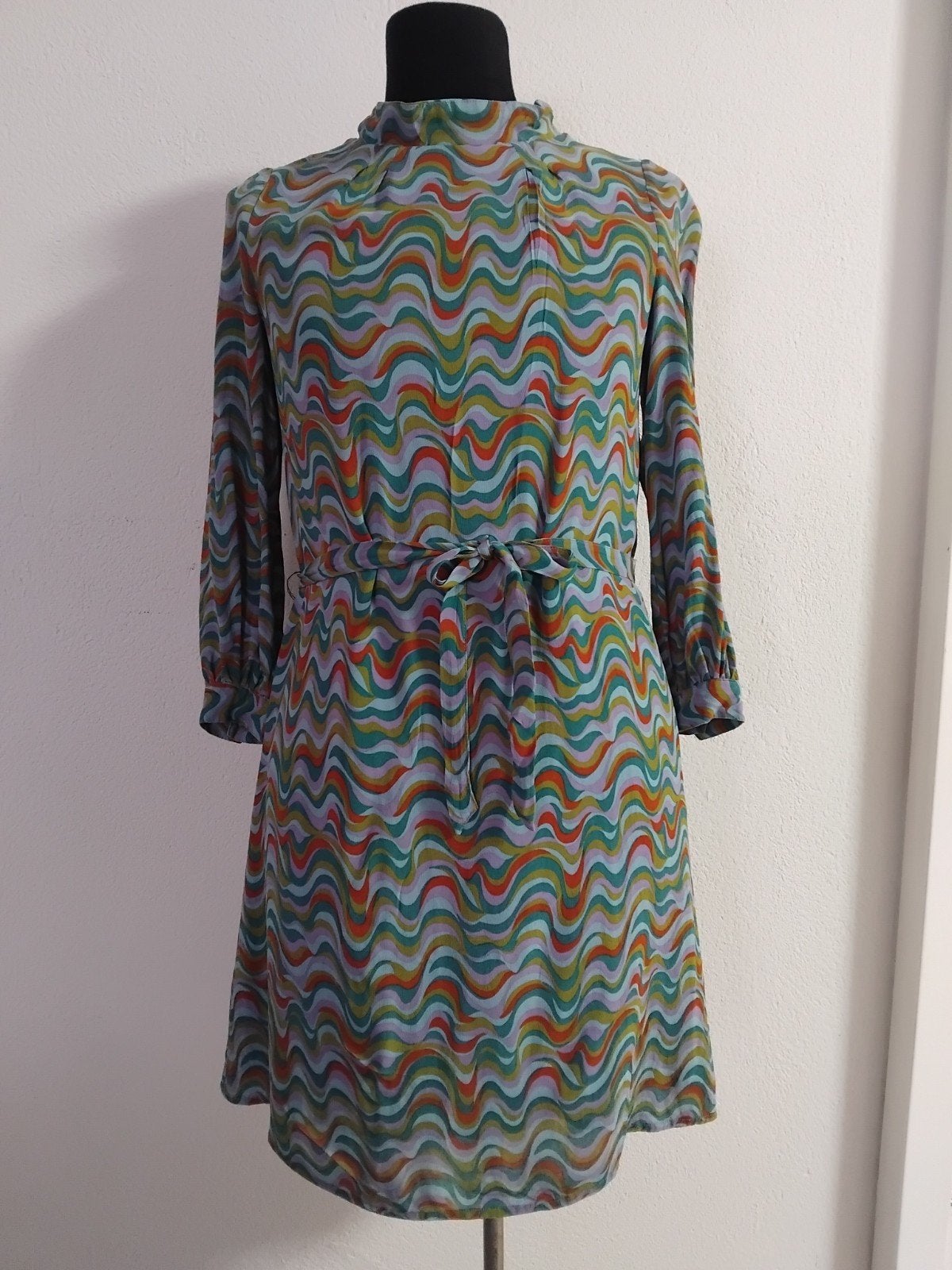 King Louie jurk met retro print, maat 38 (M), Kleding | Dames, Maat 38/40 (M), Meerkleurig, Ophalen of Verzenden, Zo goed als nieuw