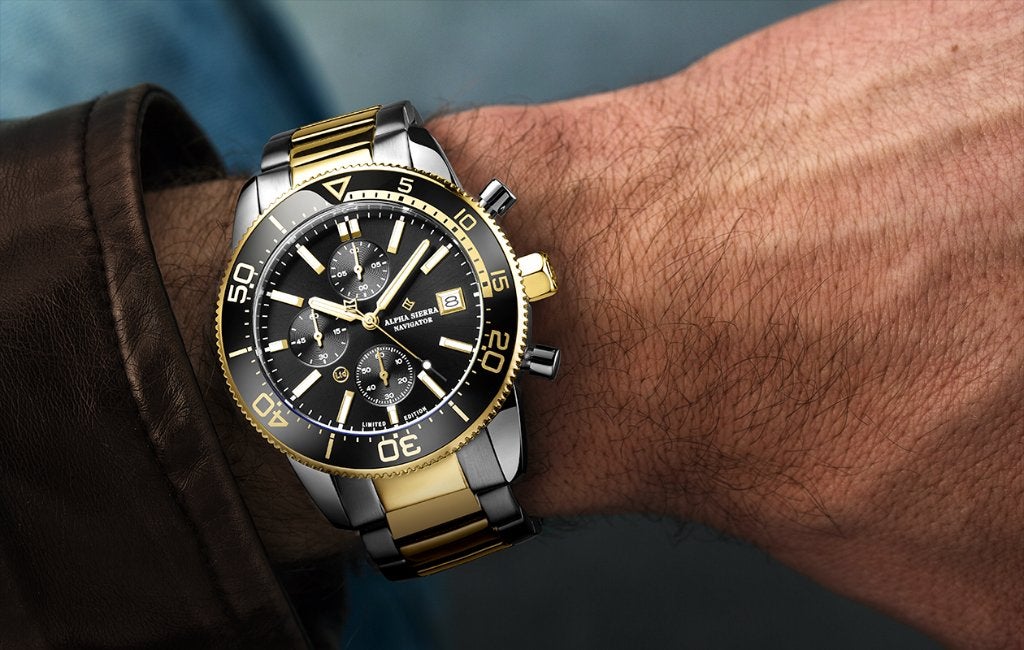 Alpha Sierra Navigator BGS04 SEIKO Nieuw t.w.v € 399-,, Zwart, IOS, Nieuw, Ophalen of Verzenden