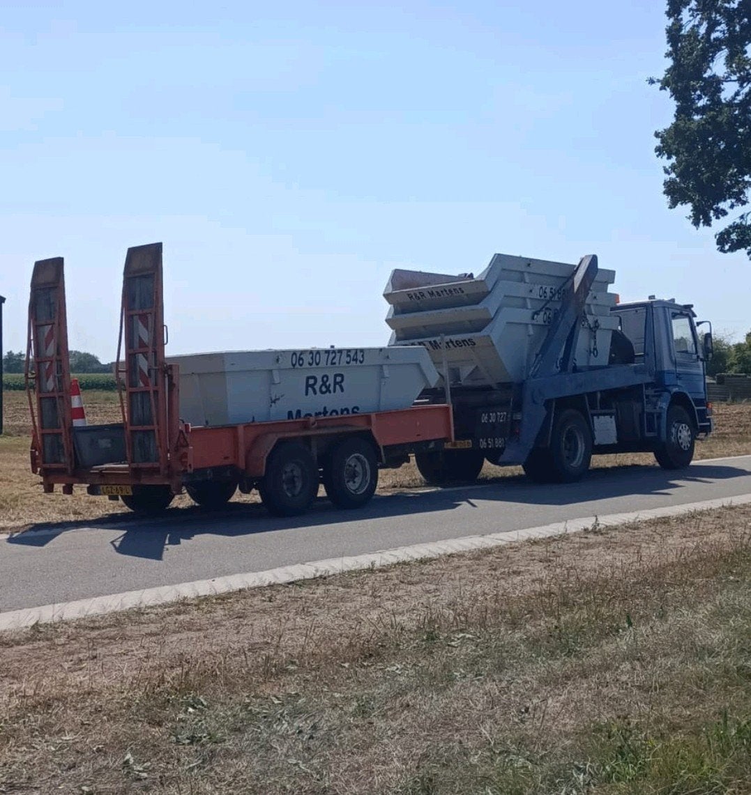 container verhuur puin grofvuil grond metaal ijzer, Ophalen