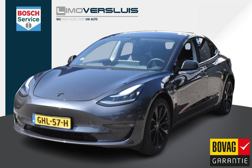 Tesla Model 3 Performance AWD 75 kWh | Long Range | Full Sel, Auto's, Tesla, Automaat, Stof, 547 km, 513 pk