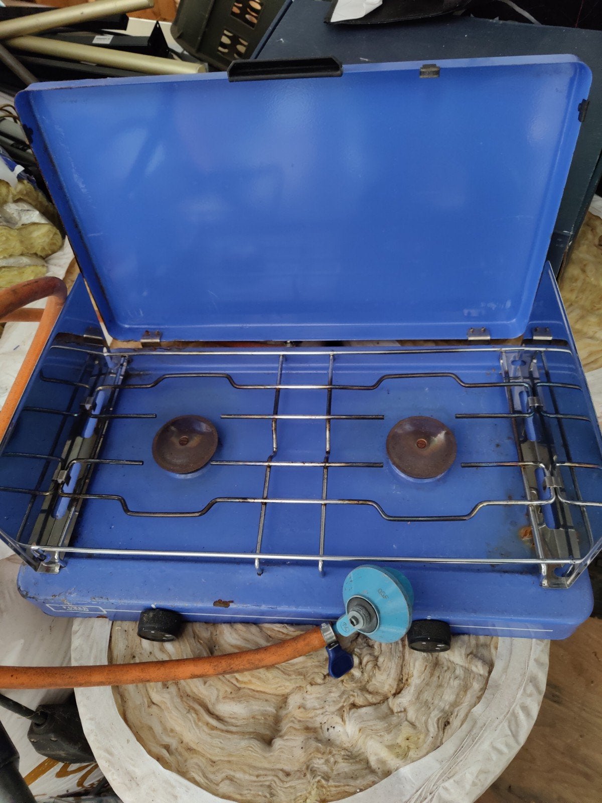 Camping gasfornuis met gasflesaansluiting, Ophalen of Verzenden, Gebruikt