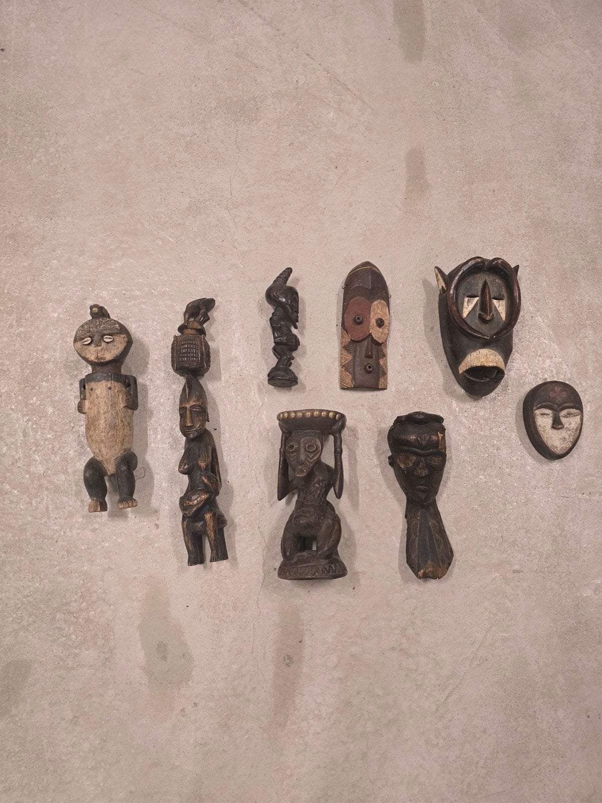 lot afrikaanse kunst (antiek), Antiek en Kunst, Kunst | Niet-Westerse kunst, Ophalen, Houtsnijwerk, Hout
