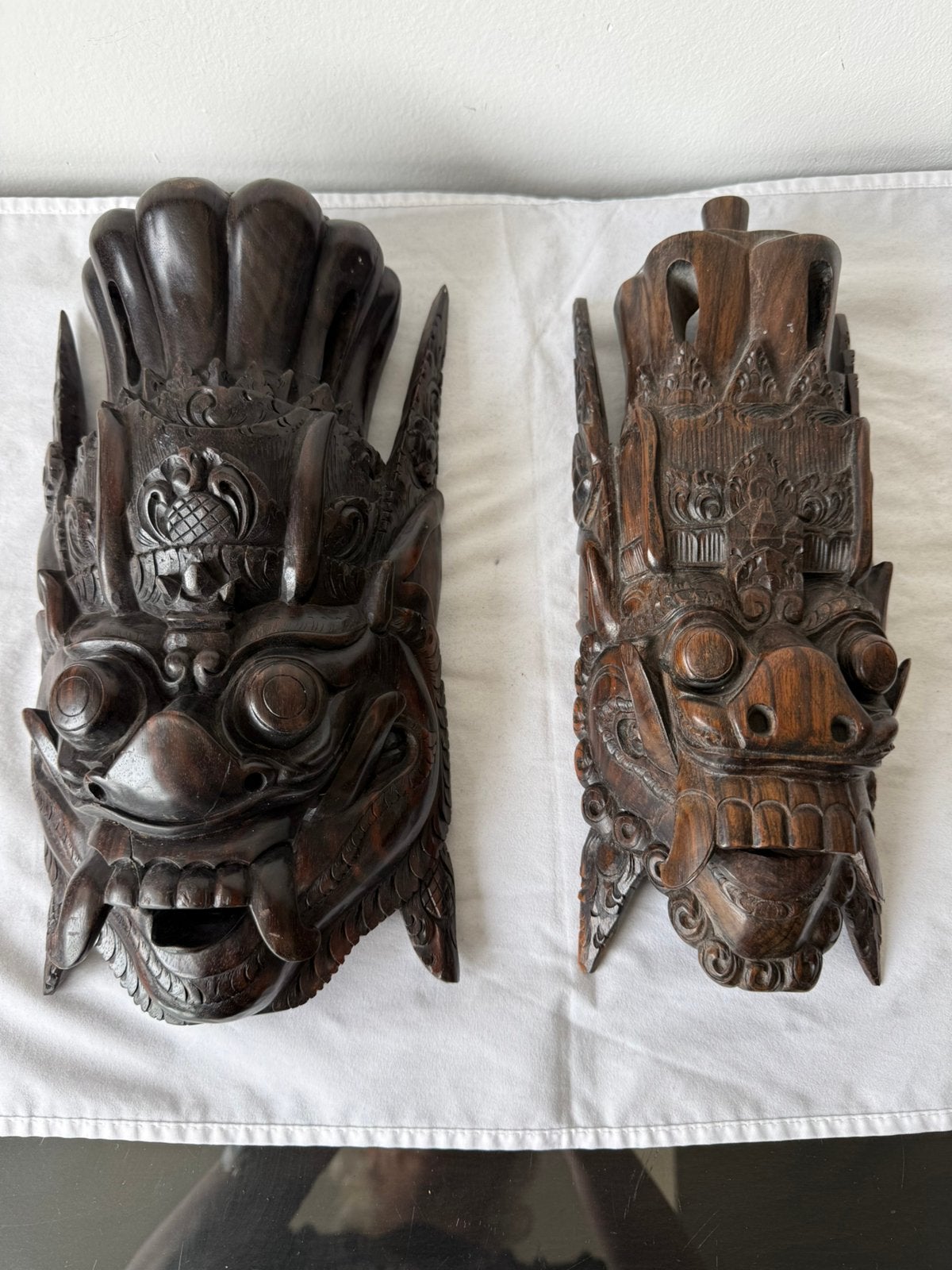 Grote Houtsnijwerk Garuda maskers Indisch Indonesisch, Antiek en Kunst, Houtsnijwerk, Ophalen of Verzenden, Handgemaakt, Hout