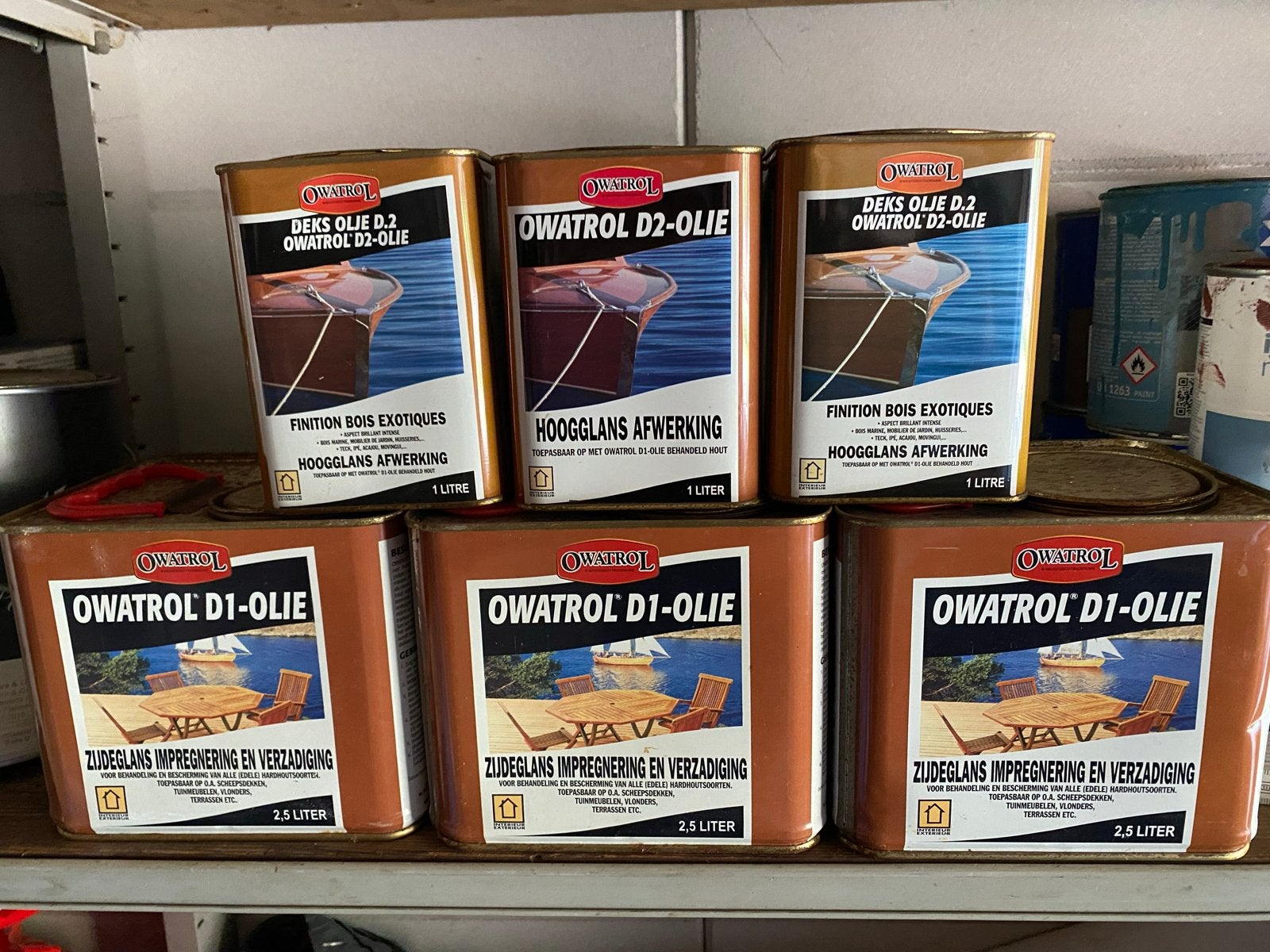Owatrol D1-Olie en D2-Olie - Hoogglans Afwerking, Ophalen, Bruin, Nieuw, Beits