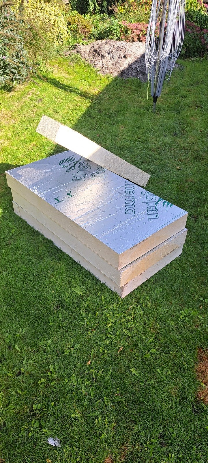 3x nieuwe 12 cm PIR platen 60x120cm, 12 cm of meer, Nieuw, Hardschuim (Pir), Ophalen